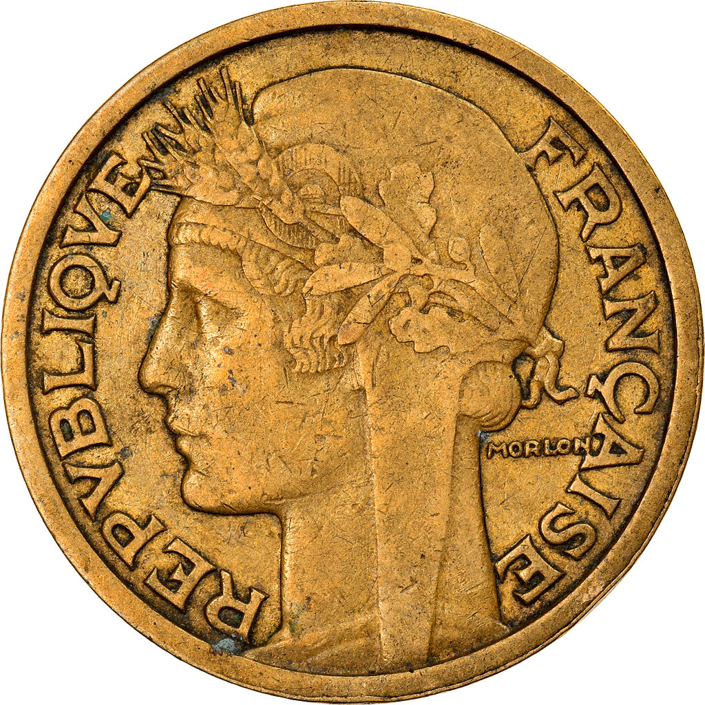 Munten, Frankrijk, Morlon, 2 Francs, 1935, ZF, Aluminum-Bronze, KM:886