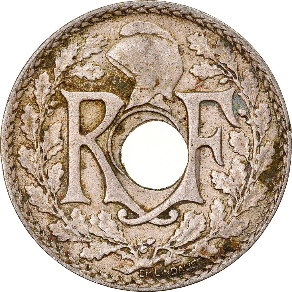 Coin, France, Lindauer, 25 Centimes, 1928, Trou Décentré, VF(30-35)