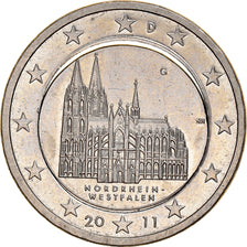 Allemagne, 2 Euro, 2011, Karlsruhe, error with 1€ core, SPL, Cupro-nickel