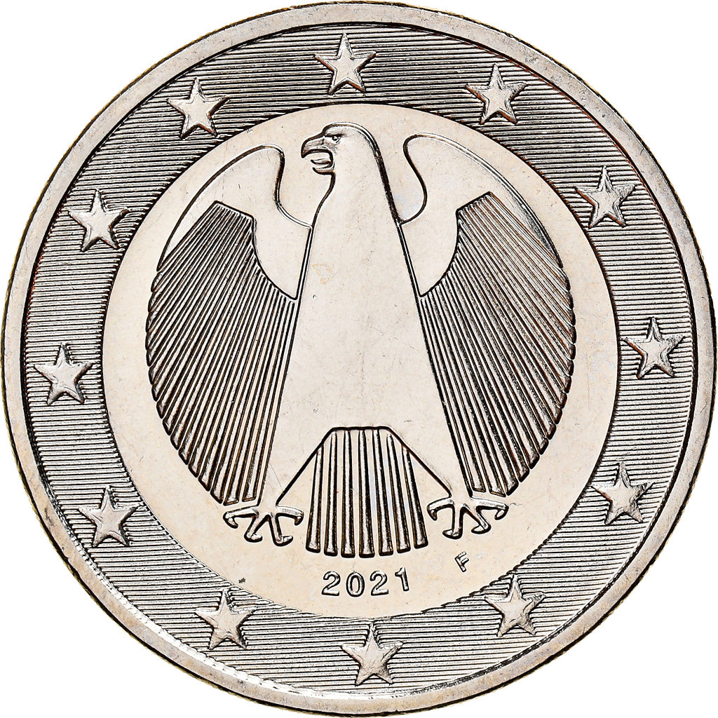 Alemanha, 2 Euro, 2021, Stuttgart, error monometallic, MS(64), Cobre-níquel