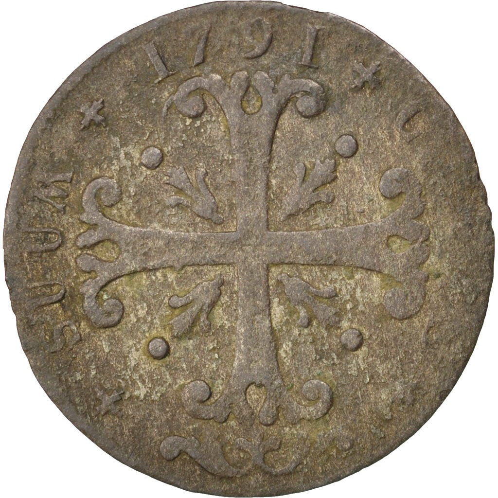SWISS CANTONS, 1/2 Batzen, 1791, Neuenburg, KM #47, VG(8-10), Billon, 1.33