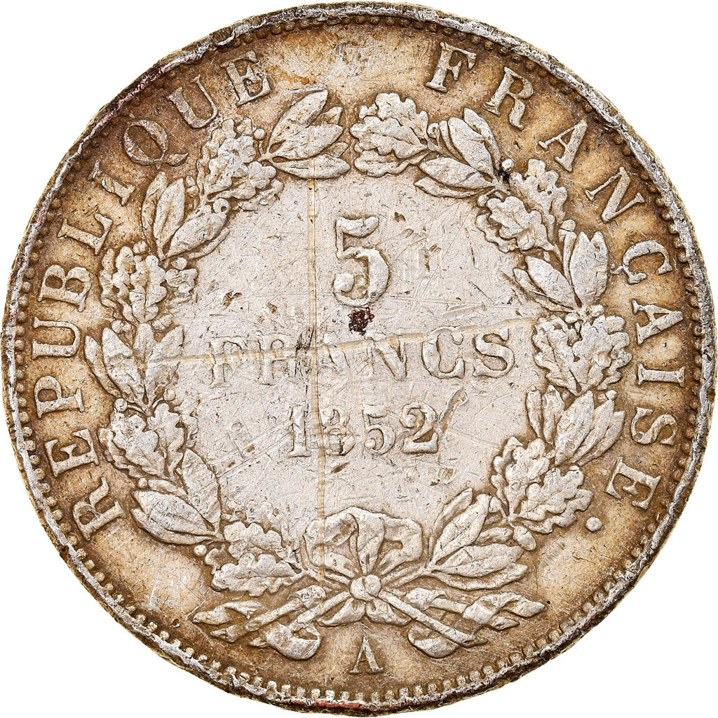 Moneta, Francja, Napoléon III, 5 Francs, 1852, Paris, F(12-15), Srebro
