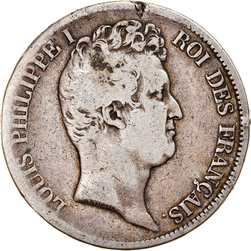 Monnaie, France, Louis-Philippe, 5 Francs, 1831, Marseille, TB, Argent