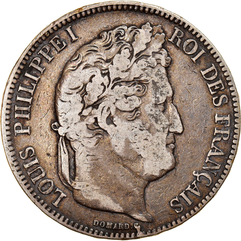 Coin, France, Louis-Philippe, 5 Francs, 1843, Lille, VF(30-35), Silver