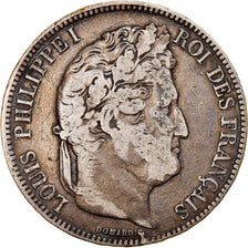 Coin, France, Louis-Philippe, 5 Francs, 1843, Lille, VF(30-35), Silver