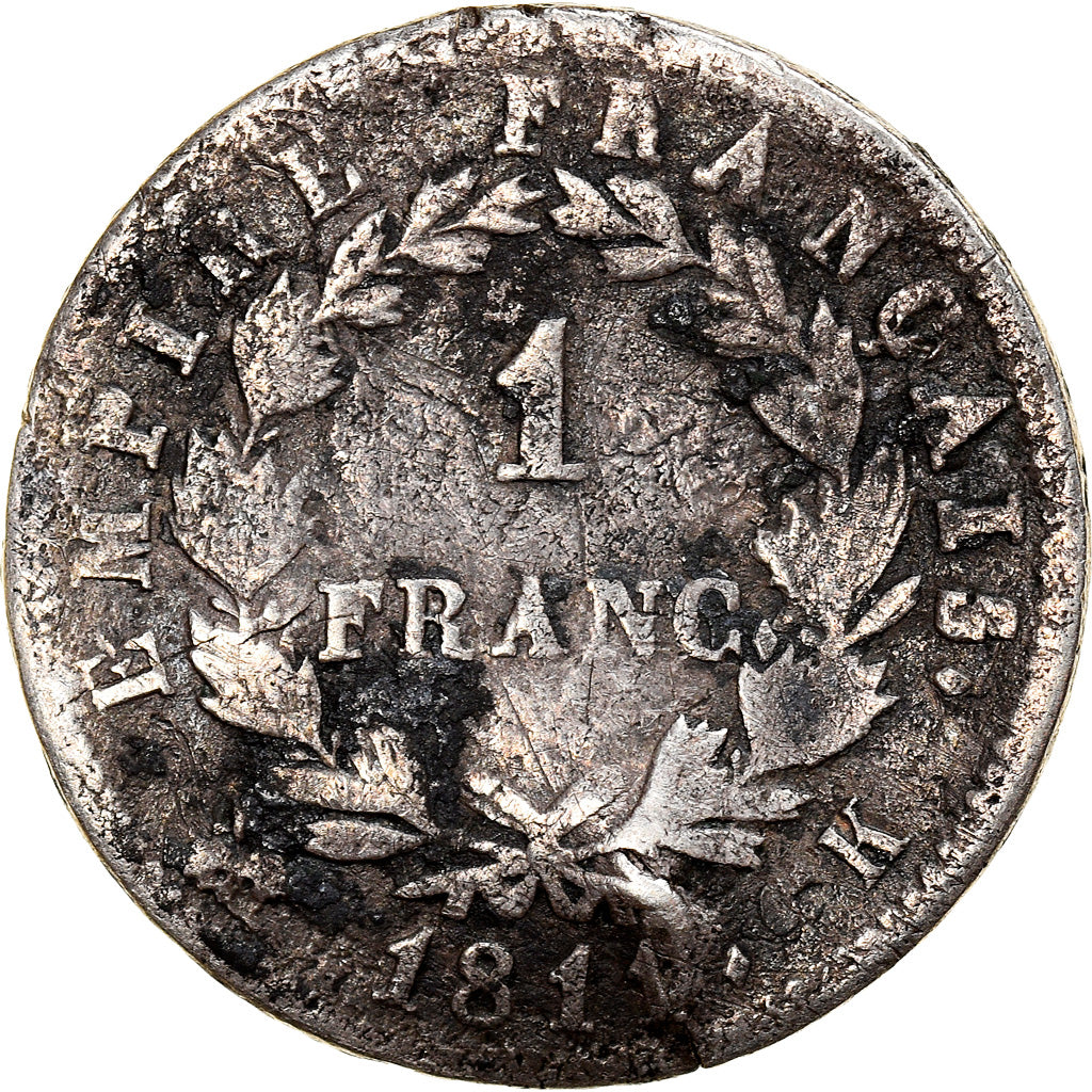 Coin, France, Napoléon I, Franc, 1811, Bordeaux, F(12-15), Silver, KM:692.8
