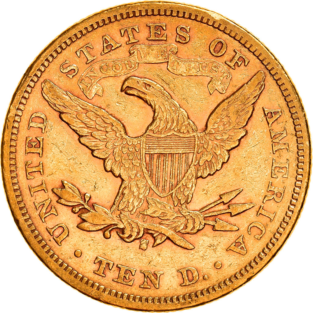 Coin, United States, Coronet Head, $10, Eagle, 1879, U.S. Mint, San Francisco