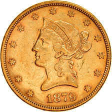 Coin, United States, Coronet Head, $10, Eagle, 1879, U.S. Mint, Philadelphia