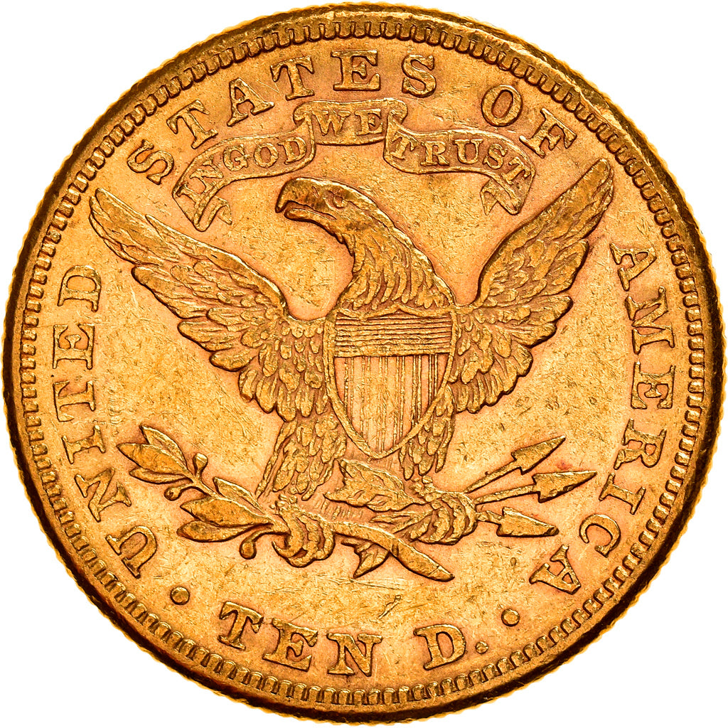 Coin, United States, Coronet Head, $10, Eagle, 1883, U.S. Mint, Philadelphia