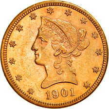Moneta, Stati Uniti, Coronet Head, $10, Eagle, 1901, Philadelphia, SPL-, Oro