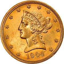 Moneda, Estados Unidos, Coronet Head, $10, Eagle, 1904, U.S. Mint, Philadelphia