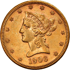 Moneta, USA, Coronet Head, $10, Eagle, 1906, U.S. Mint, San Francisco