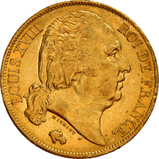 Munten, Frankrijk, Louis XVIII, Louis XVIII, 20 Francs, 1818, Paris, ZF+, Goud
