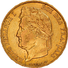 Moneta, Francia, Louis-Philippe, 20 Francs, 1839, Paris, BB, Oro, KM:750.1