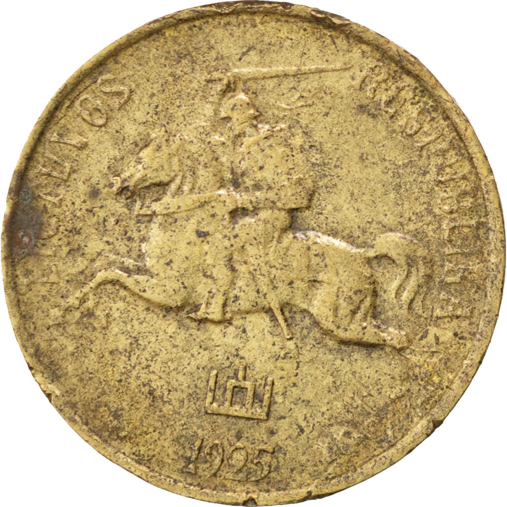 LITHUANIA, Centas, 1925, King's Norton, KM #71, VF(20-25), Aluminum-Bronze, 16,.