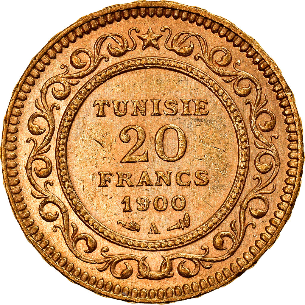 Monnaie, Tunisie, Ali Bey, 20 Francs, 1900, Paris, TTB+, Or, KM:227