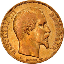 Moneda, Francia, Napoleon III, Napoléon III, 20 Francs, 1854, Paris, MBC+, Oro