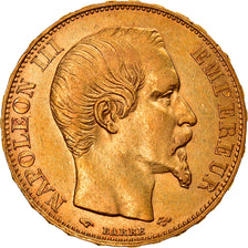 Moneta, Francja, Napoleon III, 20 Francs, 1855, Paris, AU(50-53), Złoto