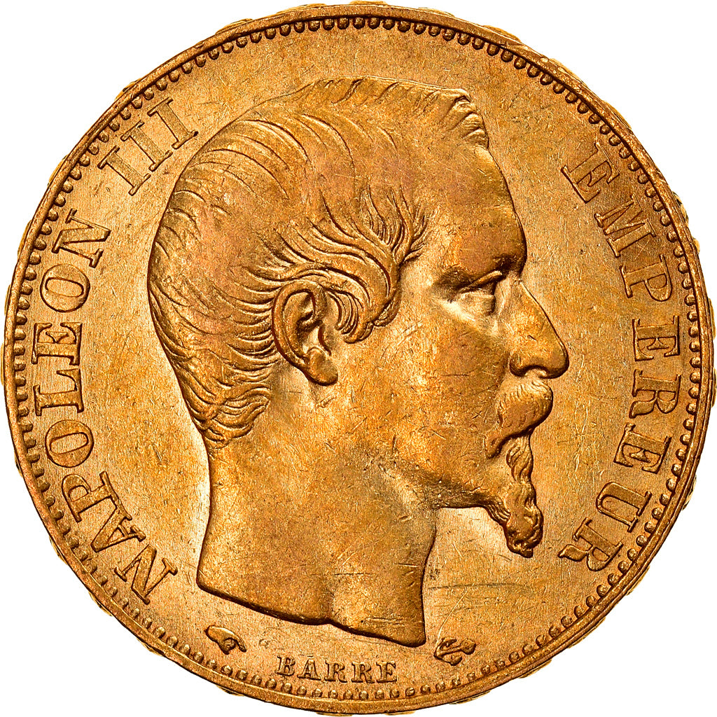 Moneda, Francia, Napoleon III, Napoléon III, 20 Francs, 1856, Paris, MBC+, Oro