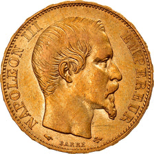 Moneda, Francia, Napoleon III, Napoléon III, 20 Francs, 1856, Paris, MBC+, Oro