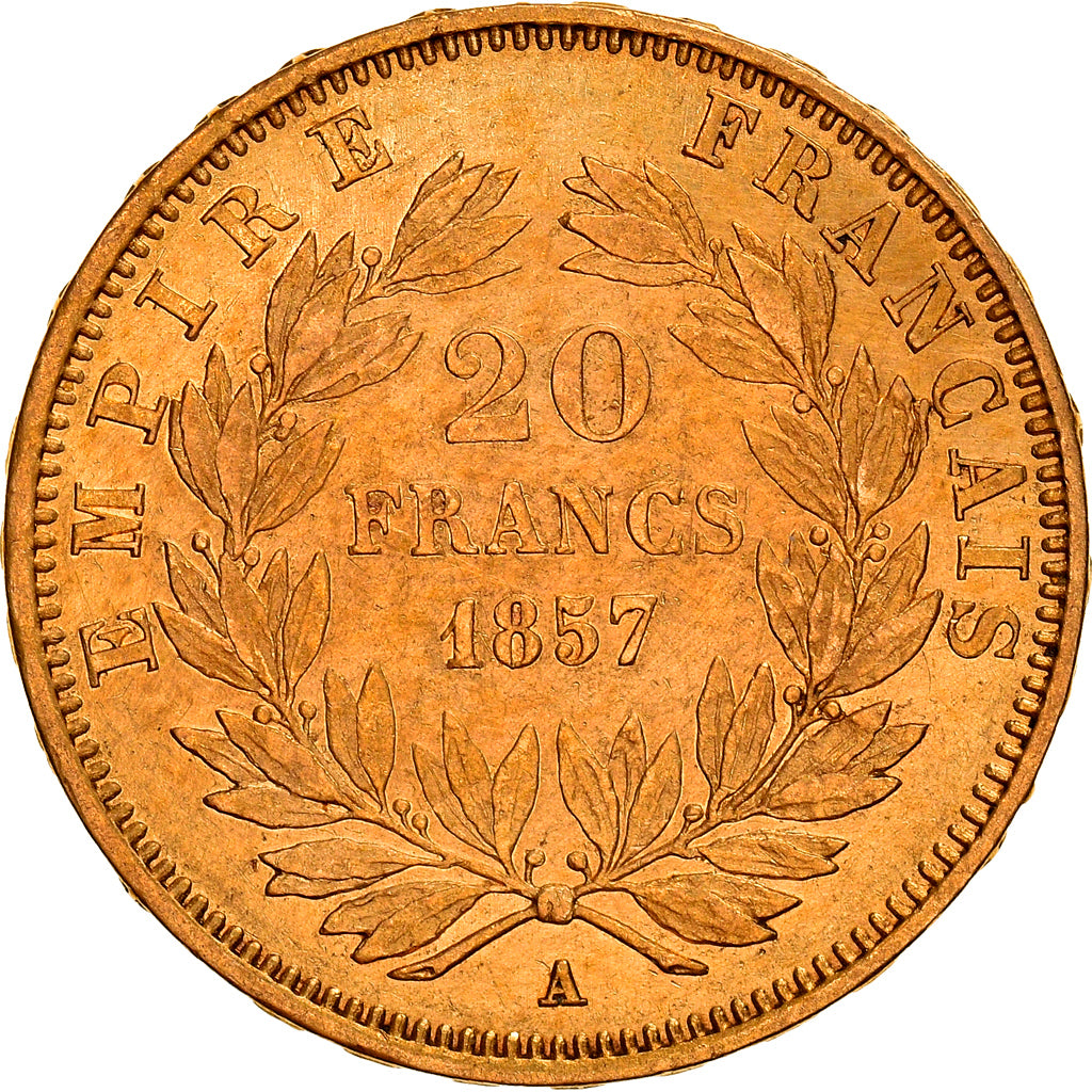 Monnaie, France, Napoleon III, 20 Francs, 1857, Paris, TTB+, Or, Gadoury:1061