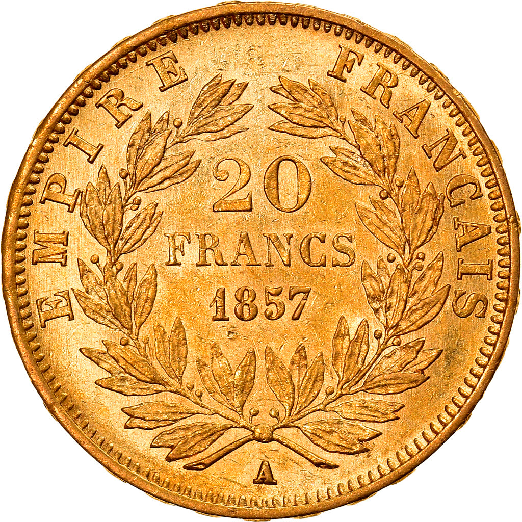 Monnaie, France, Napoleon III, 20 Francs, 1857, Paris, TTB+, Or, Gadoury:1061