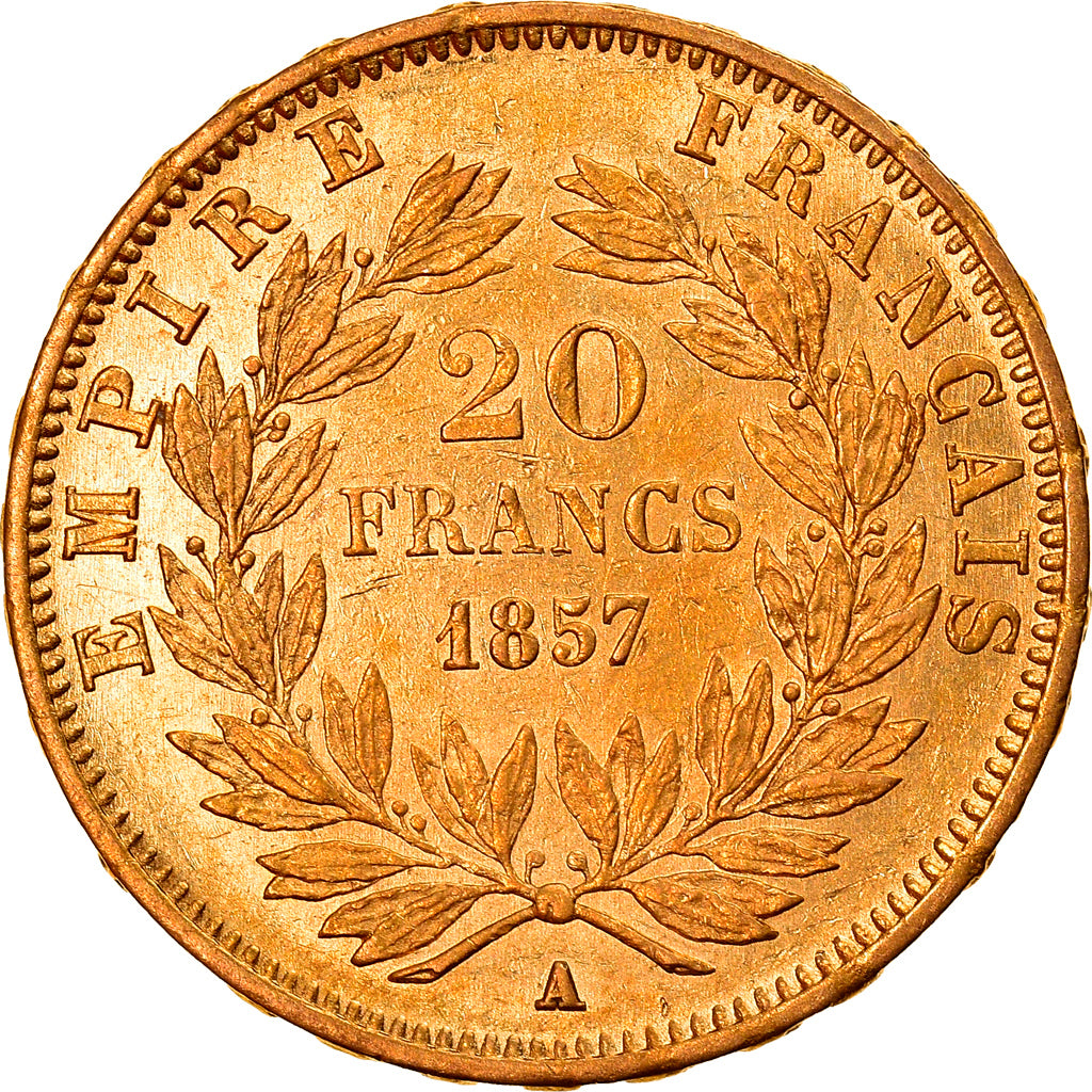 Monnaie, France, Napoleon III, 20 Francs, 1857, Paris, TTB+, Or, Gadoury:1061