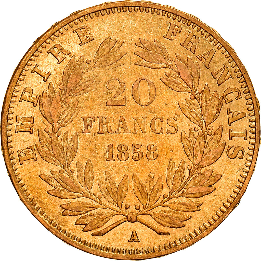 Monnaie, France, Napoleon III, 20 Francs, 1858, Paris, TTB+, Or, Gadoury:1061