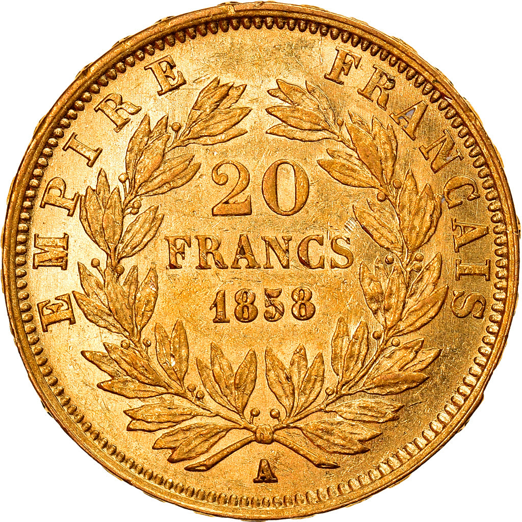 Monnaie, France, Napoleon III, 20 Francs, 1858, Paris, SUP, Or, Gadoury:1061