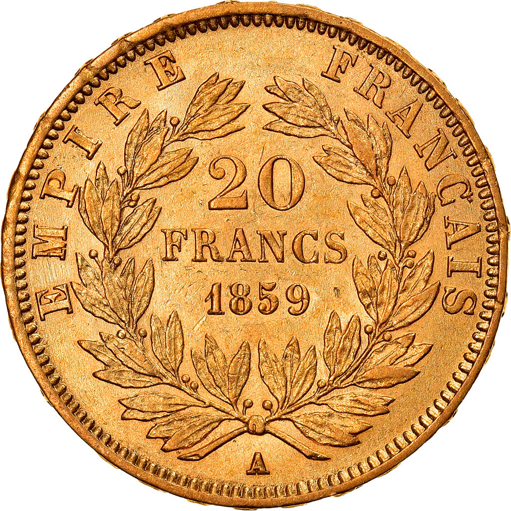 Monnaie, France, Napoleon III, Napoléon III, 20 Francs, 1859, Paris, TTB+, Or