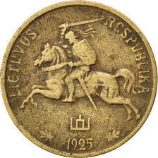 LITHUANIA, 5 Centai, 1925, King's Norton, KM #72, EF(40-45), Aluminum-Bronze,...