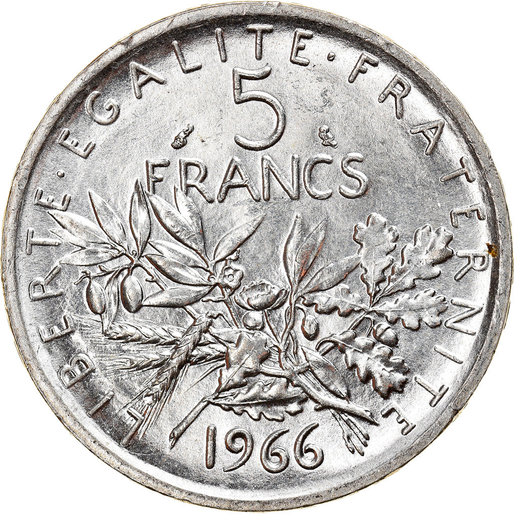 Coin, France, Semeuse, 5 Francs, 1966, Paris, MS(60-62), Silver, KM:926