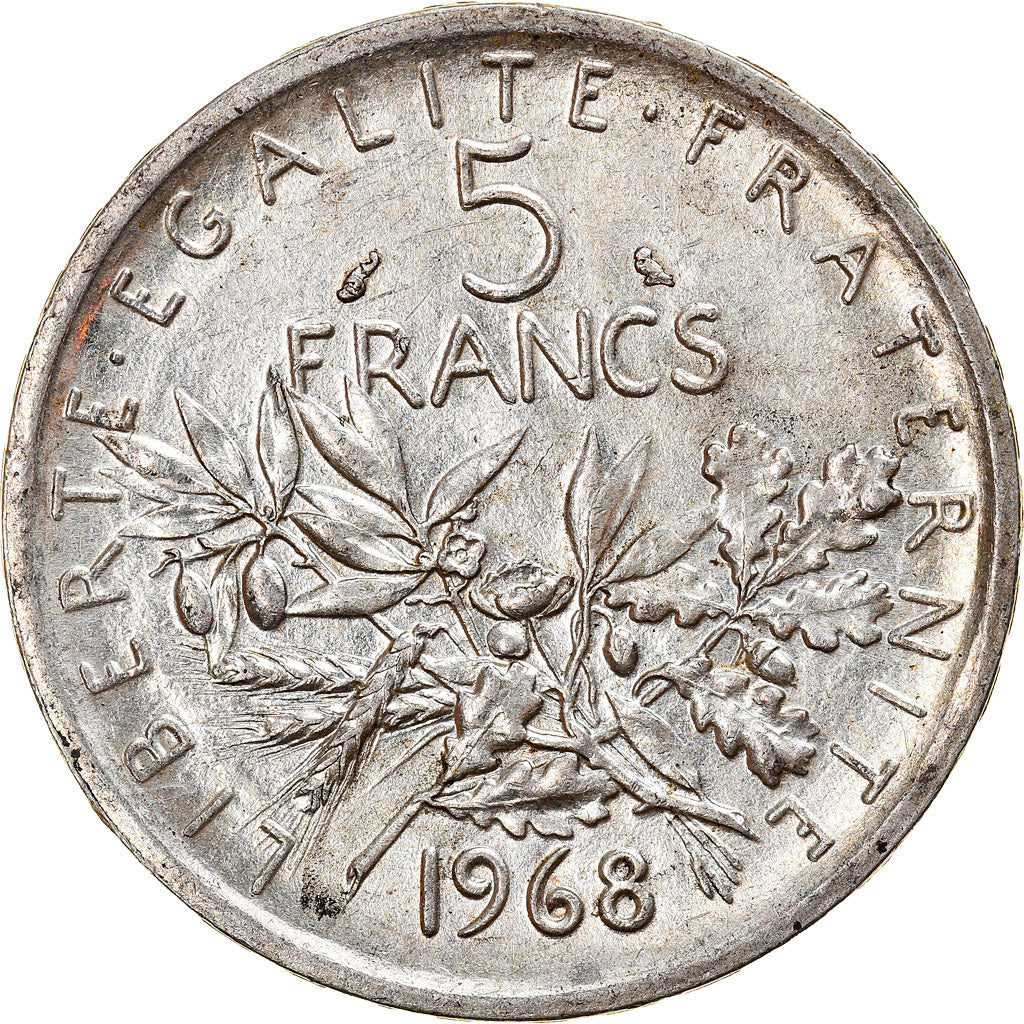 Moneta, Francia, Semeuse, 5 Francs, 1968, Paris, BB+, Argento, KM:926
