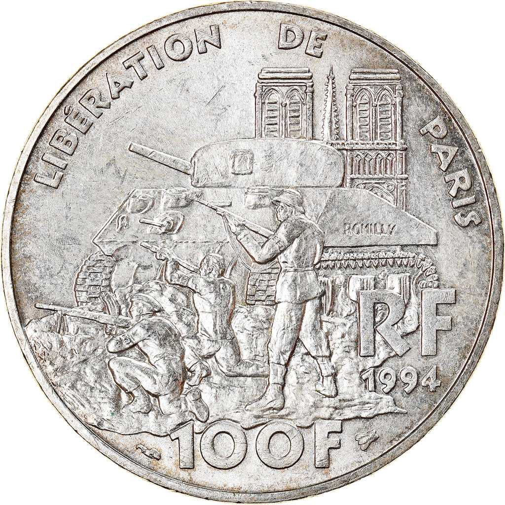 Moneta, Francja, Libération de Paris, 100 Francs, 1994, Paris, AU(55-58)