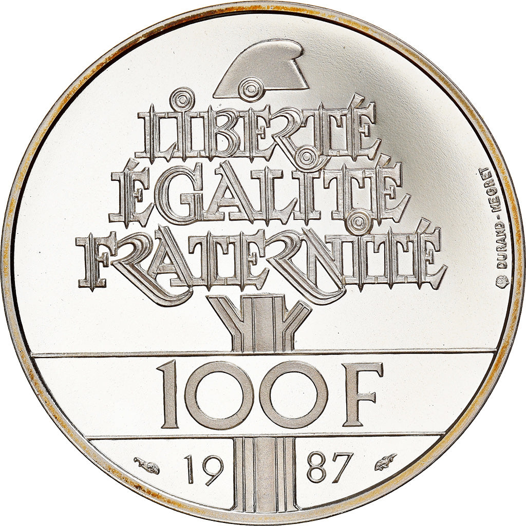 Moneta, Francia, 100 Francs, 1987, Proof, FDC, Argento, KM:962a, Gadoury:902