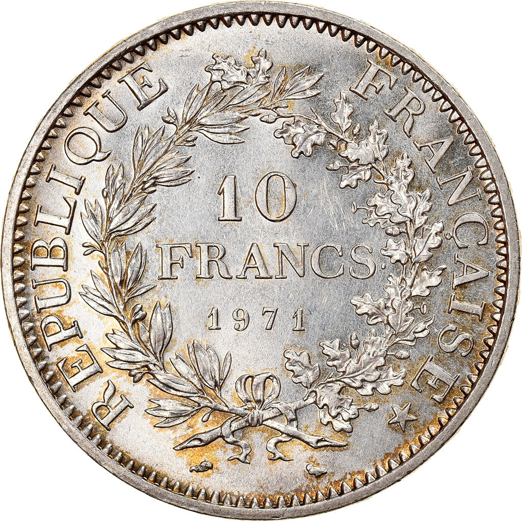 Münze, Frankreich, Hercule, 10 Francs, 1971, Paris, UNZ, Silber, KM:932