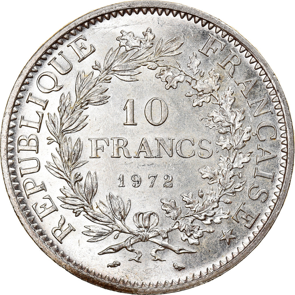 Coin, France, Hercule, 10 Francs, 1972, Paris, MS(60-62), Silver, KM:932