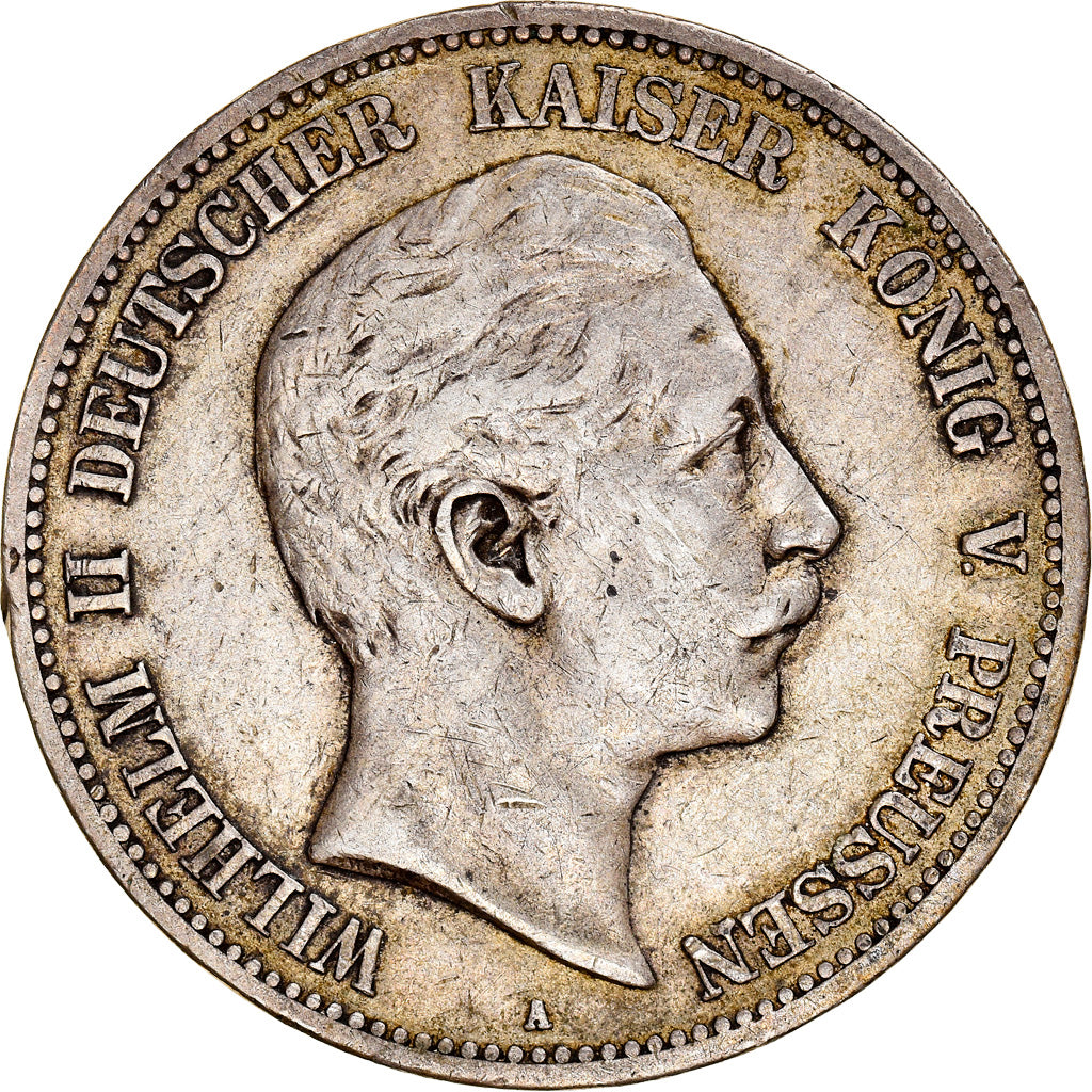Moneta, Stati tedeschi, PRUSSIA, Wilhelm II, 5 Mark, 1902, Berlin, BB, Argento