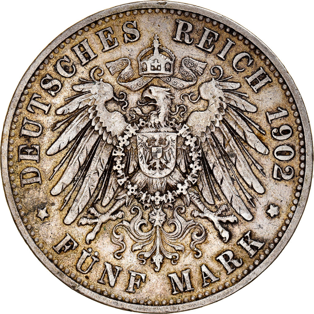 Moneta, Stati tedeschi, PRUSSIA, Wilhelm II, 5 Mark, 1902, Berlin, BB, Argento