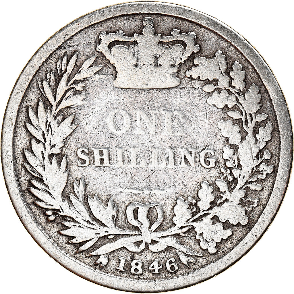 Moneta, Gran Bretagna, Victoria, Shilling, 1846, B+, Argento, KM:734.1