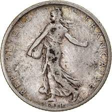 Moneda, Francia, Semeuse, Franc, 1900, Paris, BC+, Plata, KM:844.1, Gadoury:467
