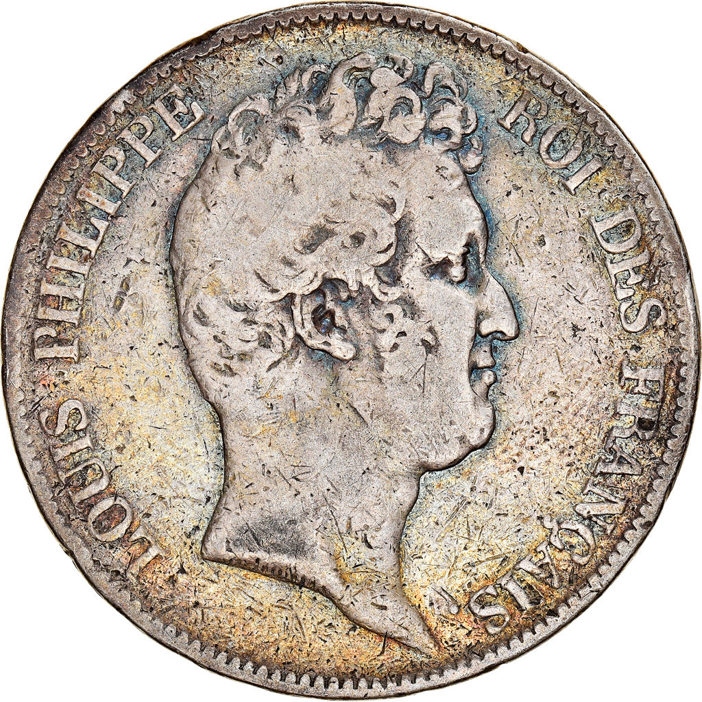 Moneta, Francja, Louis-Philippe, 5 Francs, 1830, Lyon, Sans le I, F(12-15)