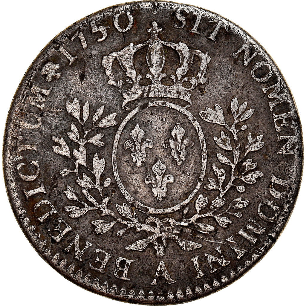 Münze, Frankreich, Louis XV, 1/5 Écu au bandeau, 24 Sols, 1/5 ECU, 1750