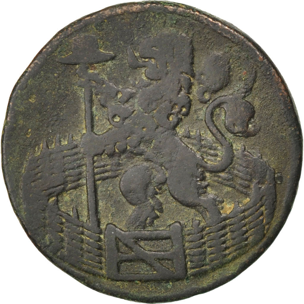 Paesi Bassi, HOLLAND, Duit, 1754, MB, Rame, KM:80