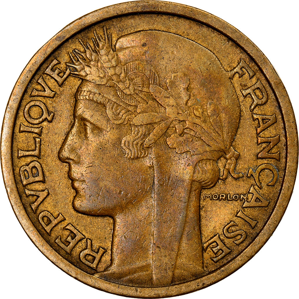 Munten, Frankrijk, Morlon, 2 Francs, 1935, ZF, Aluminum-Bronze, KM:886