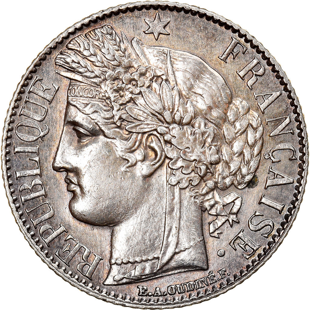 Coin, France, Cérès, Franc, 1888, Paris, MS(60-62), Silver, KM:822.1