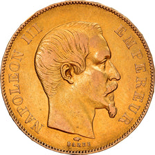 Moeda, França, Napoleon III, 50 Francs, 1856, Paris, AU(50-53), Dourado