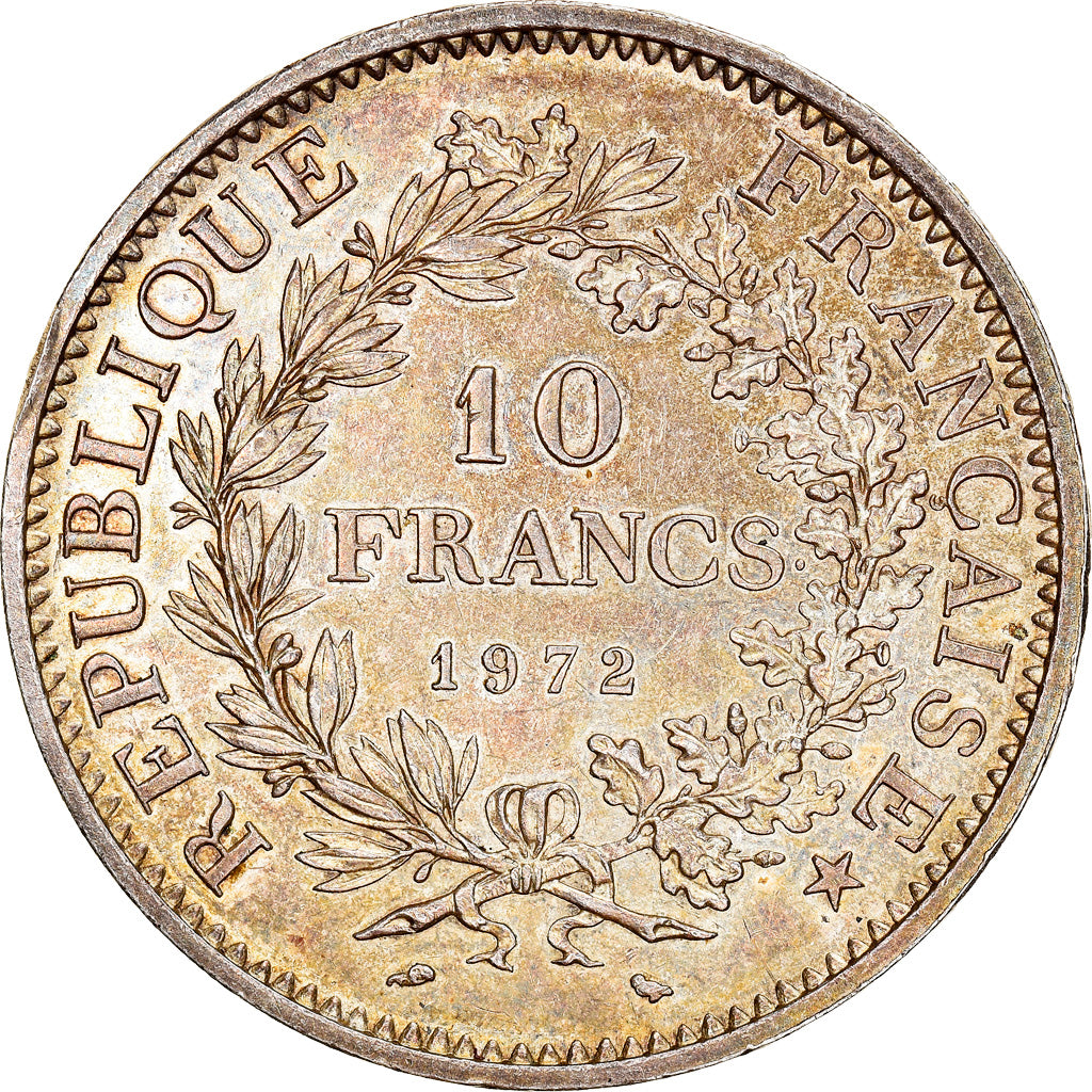 Munten, Frankrijk, Hercule, 10 Francs, 1972, Paris, PR, Zilver, KM:932