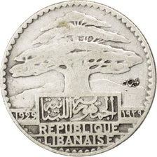 LEBANON, 10 Piastres, 1929, KM #6, VF(30-35), Silver, 1.97