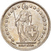 Coin, Switzerland, 2 Francs, 1955, Bern, AU(50-53), Silver, KM:21